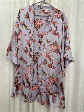 Victoria’s Secret Floral Kimono Robe - Lavender Pink